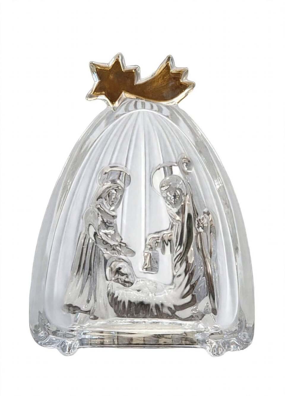 Mikasa Crystal Nativity Manger Golden Star
